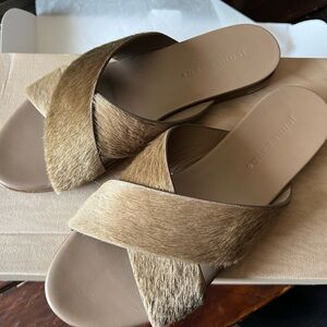 Jenni Kayne Pony Hair Crossover Sandals
